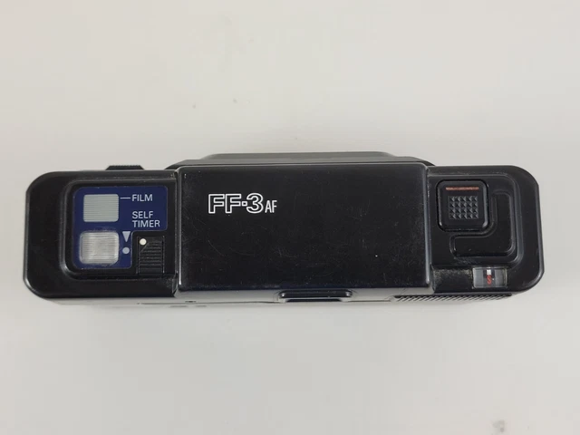 Ricoh FF-3 AF 35mm Film Camera Auto Focus Point & Shoot Black Tested Works 3