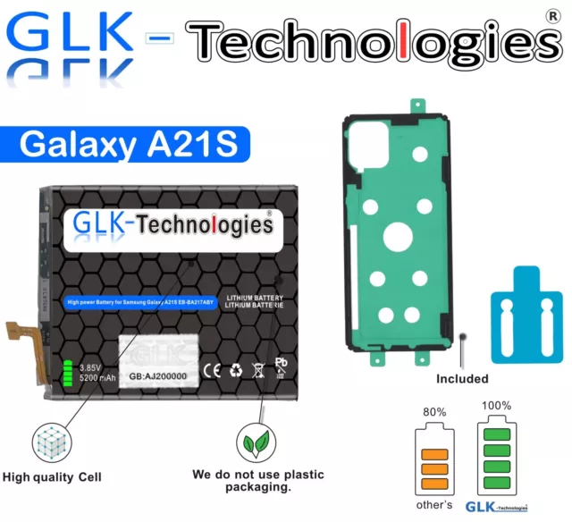 GLK Akku Für Samsung Galaxy A21S SM-A217F Batterie Battery EB-BA217ABY OHNE SET