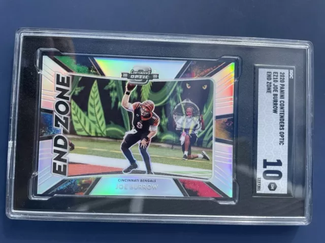 JOE BURROW 2020 Panini Contenders Optic END ZONE Rookie Silver Prizm SGC 10 GM