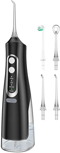 Fissetto ad acqua per denti, Irrigatore orale ricaricabile più pulito 4 modalità 310ML...