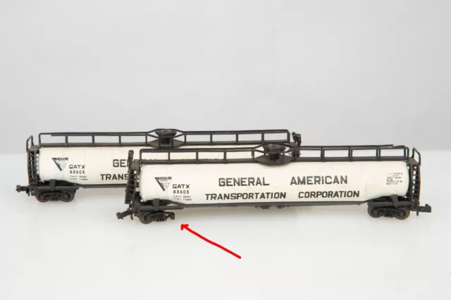 MINITRIX, N, Nr. ????, 2 vierachsige US-Kesselwagen der GATX, ohne OVP