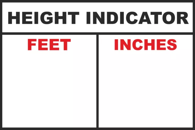 2 x COMMERCIAL VEHICLE CAB HEIGHT INDICATOR HGV Sticker 15cm 6 inch Decal