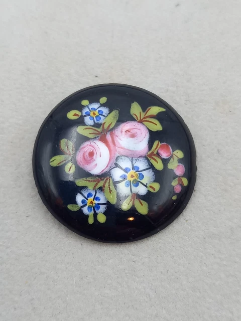 Bouton Ancien Vintage En Métal Avec Tresse Et Centre Noir - Diamètre 3,3 Cm - Pour Couture Et Création