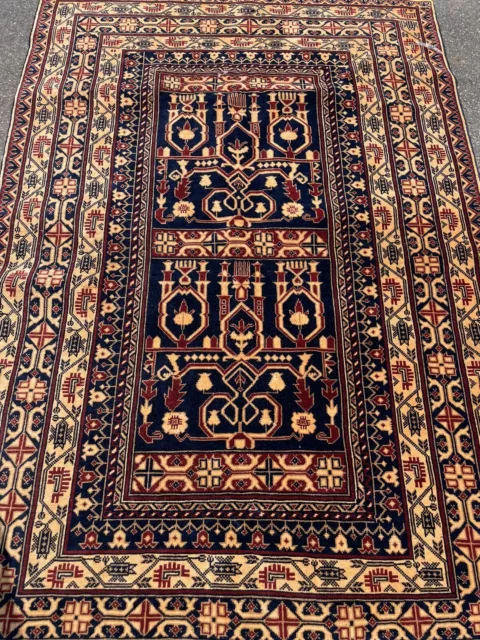 Tapis Ancien Fait Noué Main Arabe Oriental Art Islamique Carpet Trace de Colle