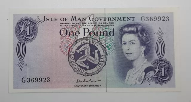 1972 - Isle of Man Government, United Kingdom - £1 One Pound Banknote, G 369923