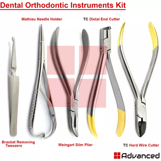 Dental Orthodontic Instruments Kit Distal Cutter Hard Wire Cutter Weingart Plier