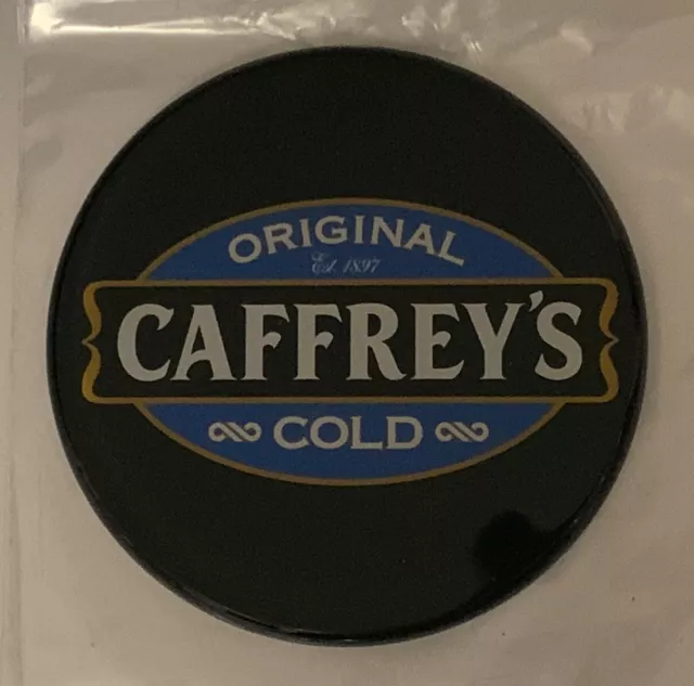 Caffrey’s Original Cold Round Flat Beer Bar Pump Badge/Lens, New Old Stock