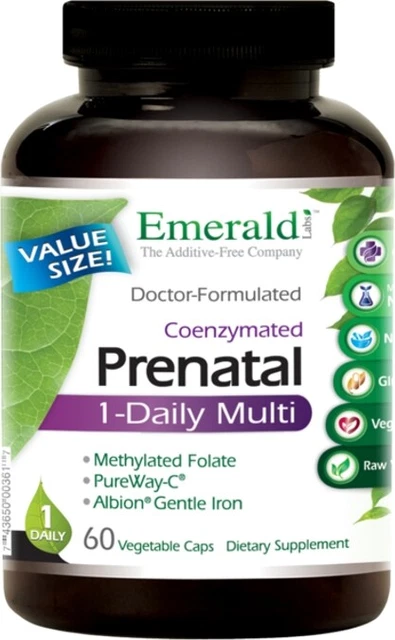 1-diario Prenatal Multi by Emerald, 60 cápsulas