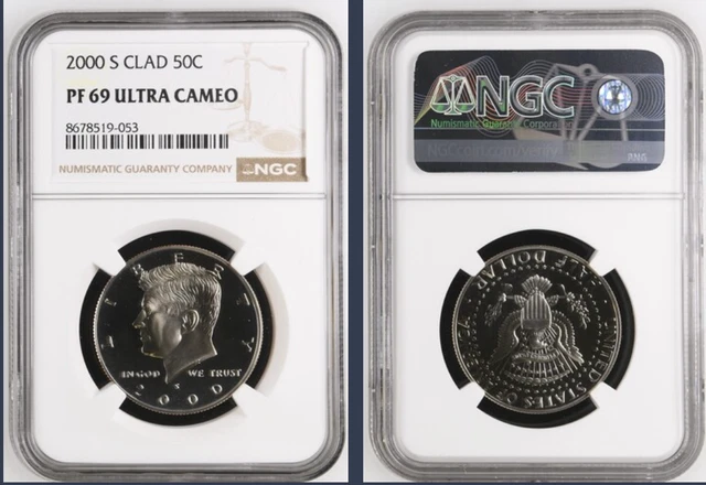 2000-S CLAD KENNEDY NGC PF69 Ultra Cameo Brown label *freshly