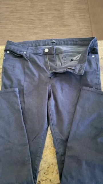 Express Jeans Mens 36x32 Rocco Slim Fit Straight Leg Dark Wash Stretch Denim