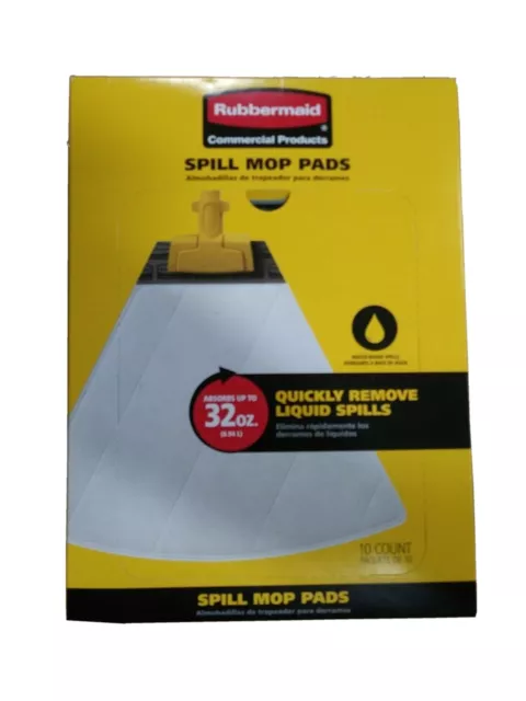 Rubbermaid 2017059 Spill Mop Pads, Pack of 10