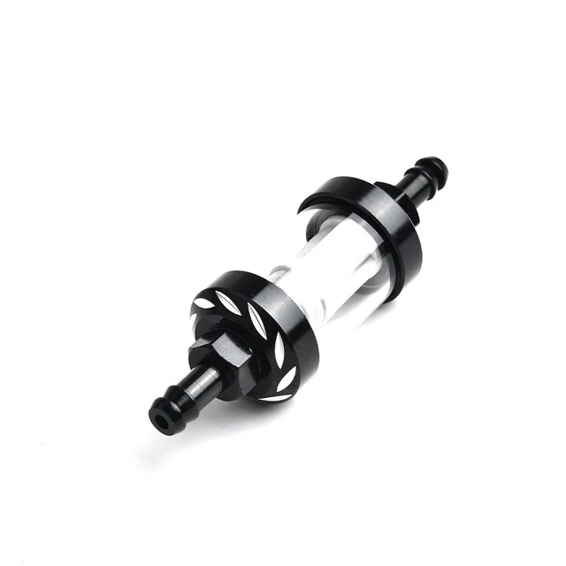 Filtro Carburante Accessori Cromo E Vetro IN Linea Benzina Moto Ricambi