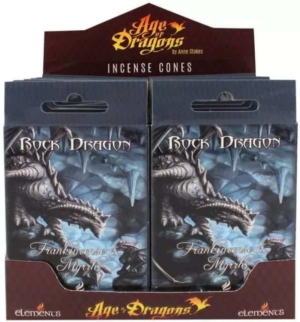 Rock Dragon Fragranced Incense Cones Pack of 12 by Anne Stokes Yoga Meditation