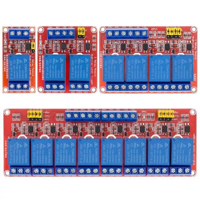 5V Relay Modules 1-2-4-8 Channel Relay High Low Level Optocoupler Arduino -UK