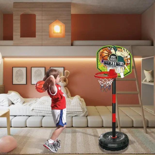 Adjustable Basketball Hoop For Kids Set Basketball Net Boards Indoor Outdoor