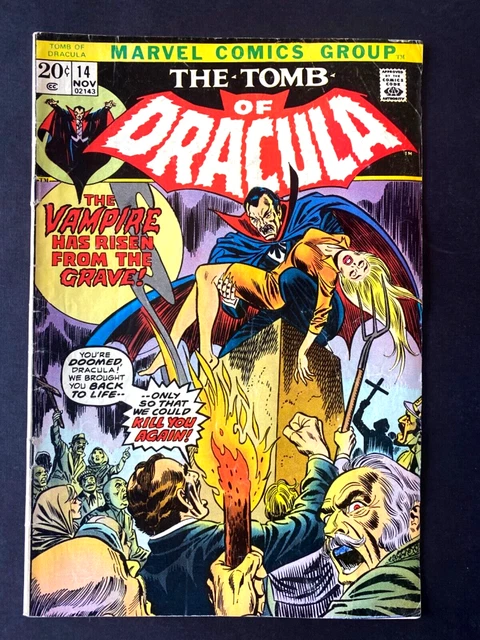THE TOMB OF Dracula #14 Nov 1973, Marvel Vampire Has Risen from the ...