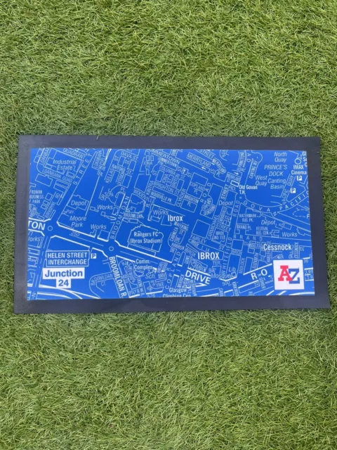 A-Z Glasgow Rangers FC Bar Runner Ibrox Map Mat Brand New