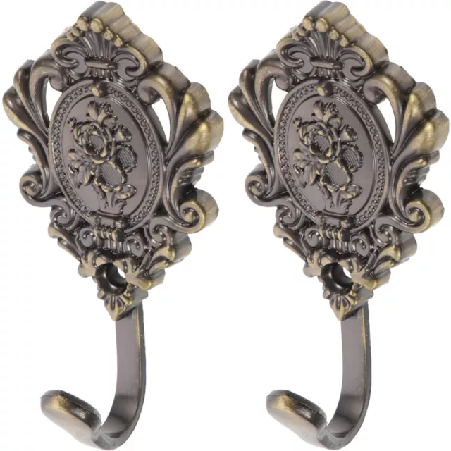 2 Pcs Zinc Alloy Curtain Hook Holdbacks Vintage Tieback Stoppers