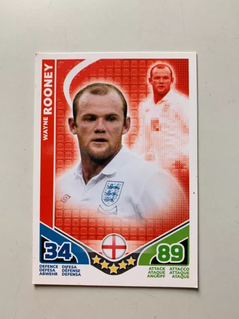 Carte Topps Trading Cards Match Attax Wayne Rooney - England