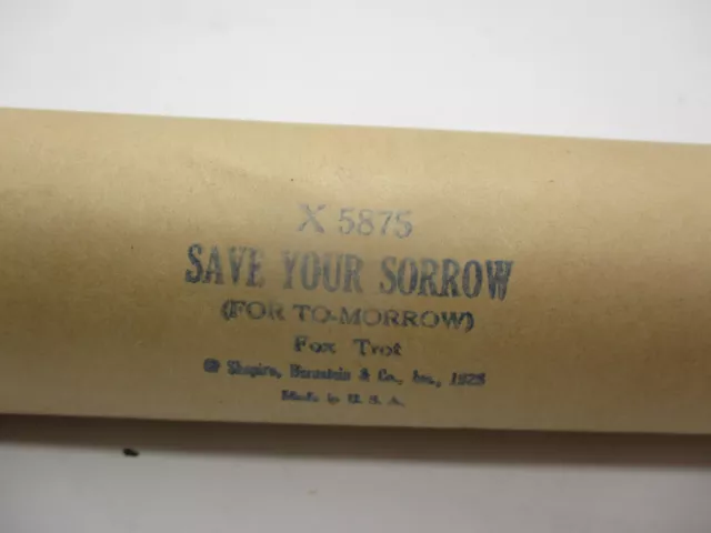 Save Your Sorrow for Tomorrow Piano Roll X5875