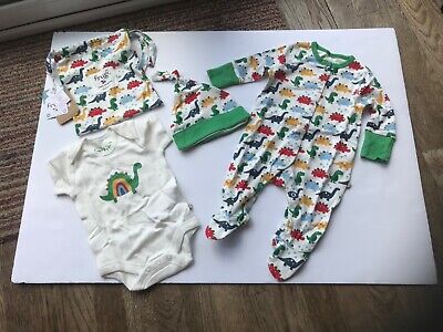 Frugi Organic Cotton Rainbow Dinos Baby Gift Set Age 3-6 Months *BNWT* RRP £29