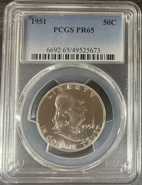 1951 Silver Proof Franklin Half Dollar PCGS PR65 #2 🔥