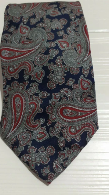 Cravate TUCCI Firenze 100% Soie - Orange, Motif Floral Discret, Vintage, Made In Italy, Occasion