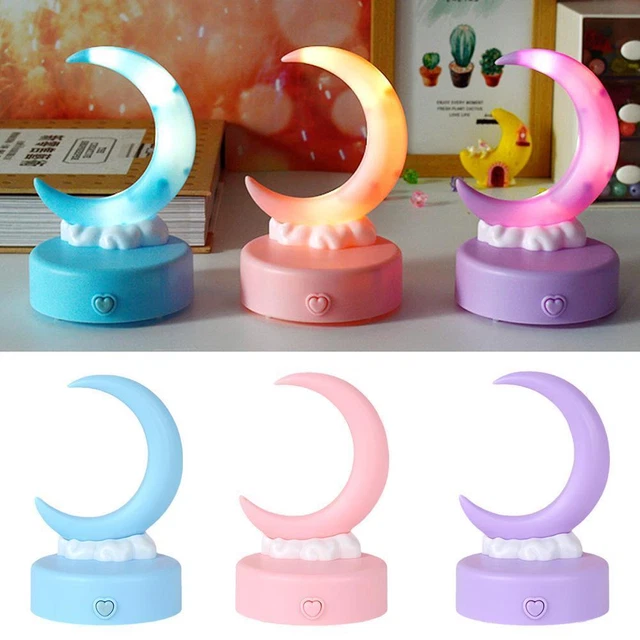 Creativa Romantica Luna Mezzaluna Luce Notturna LED Letto L Decorativa