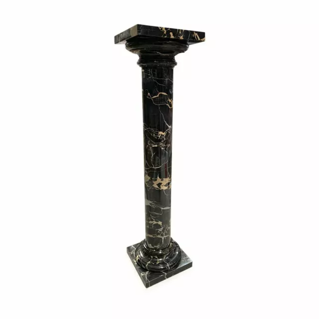 Colonna in Marmo Portoro Antique Marble Column Made in Italy H. 100cm