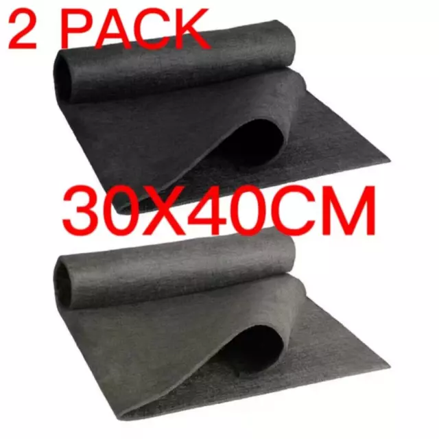 2x Black Thickened Magic No Trace Glass Cleaning Cloth Lint Polishing UK