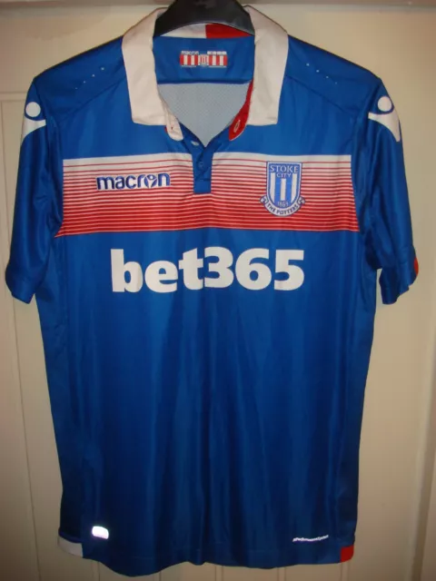 Stoke City Fc Macron Away Dunn #11 Football Shirt - 2017/18 - Large -T59