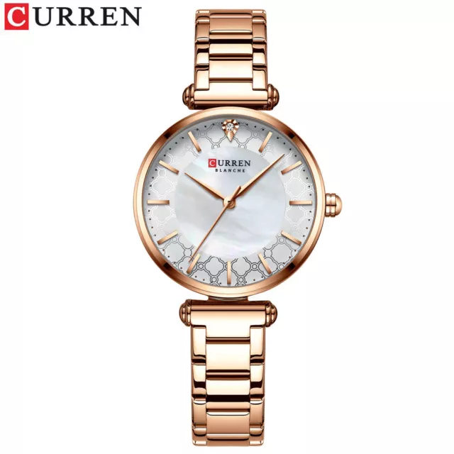 CURREN Orologi Donna Elegante Orologio Oro per Donna Ragazze Regali Orologio da polso Acciaio