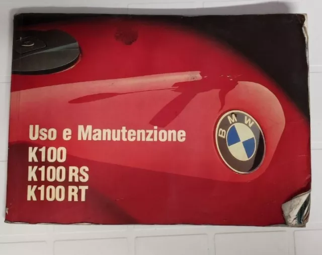 BMW K100-K100 RS- K100 RT Libretto uso e manutenzione