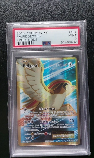 Pokemon Pidgeot Ex Full Art Xy Evolutions Psa 9 Mint Holo Rare 104/108 2016 Eng