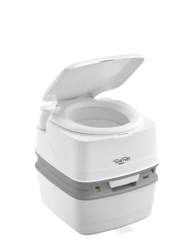 Porta Potti Qube365 Family Sized Portable Toilet with Comfortable Seating Height