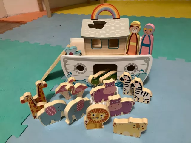 Aldi Little Town - Noah's Ark Wooden Toy Set