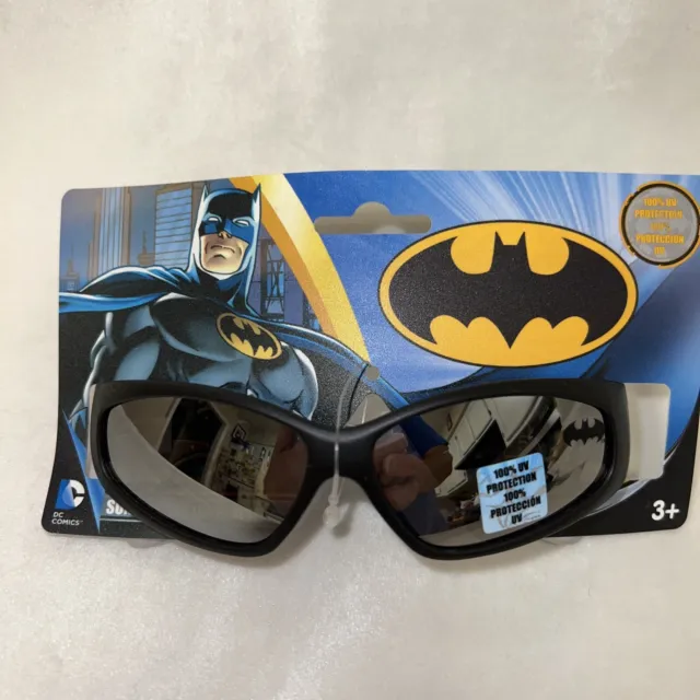 Batman DC Comics Boys Sunglasses 100% UVA Black Bat Symbol Dark Knight