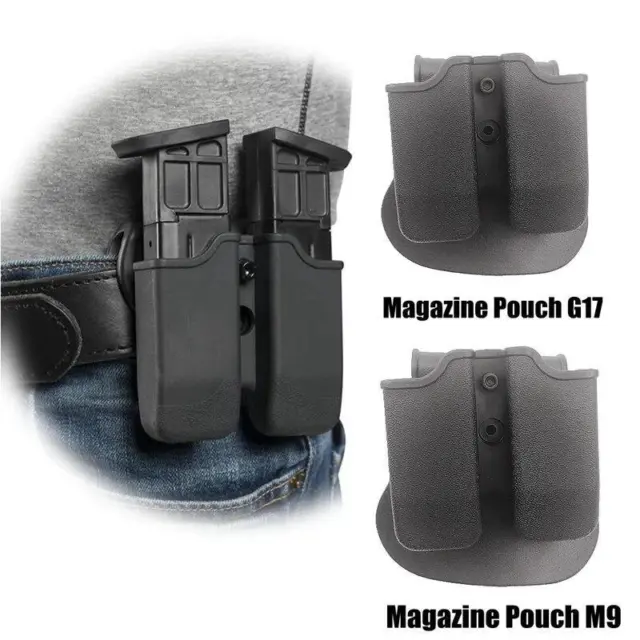 Double Magazine Holder Universal 9mm .40 Mag Holster for Glock 17 Beretta M9 M92