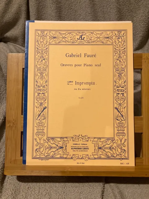 Gabriel Fauré Impromptu n°2 pour piano partition éditions Hamelle / Leduc