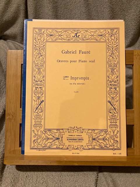 Gabriel Fauré Impromptu n°2 pour piano partition éditions Hamelle / Leduc