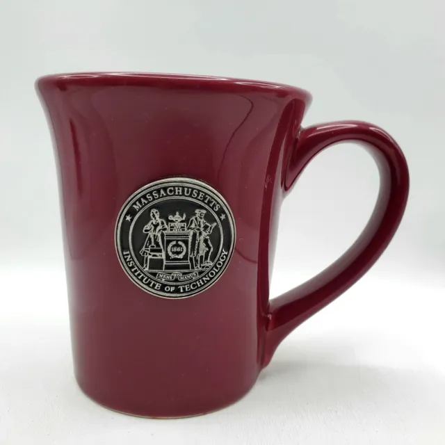 MIT Wine Red Mug Massachusetts Institute of Technology Emblem Vtg Coffee Cup