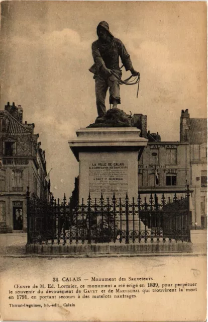 CPA CALAIS Monument des Sauveteurs (405249)