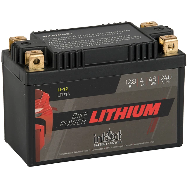 LFP14 BATTERIE LITHIUM IntAct Yamaha YZF-R6 (RJ03) 1999-2002 - Allumage ...