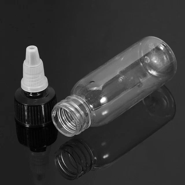 30ml New White Twist Cap Leere Plastik Tattoo Tinte Pigment Transparente Fla BH2
