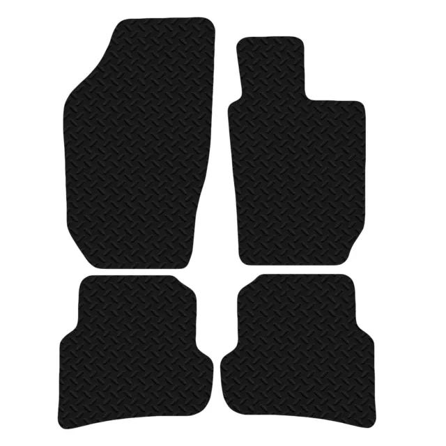 For Seat Ibiza 2008 to 2017 Black Rubber Fully Tailored Car Mats 3mm 4pc Set