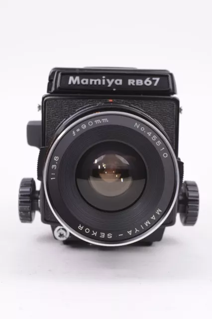 Mamiya RB67 Pro camera w/ WL Finder, 120 back, 90mm F3.8 lens #Z70240