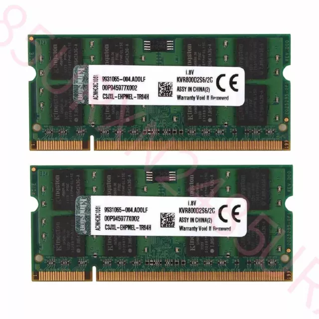 4Go 2x 2Go Dell Inspiron 1501 1520 1525ee 1526ee 1545 1546 1720 1721 1750 RAM FR