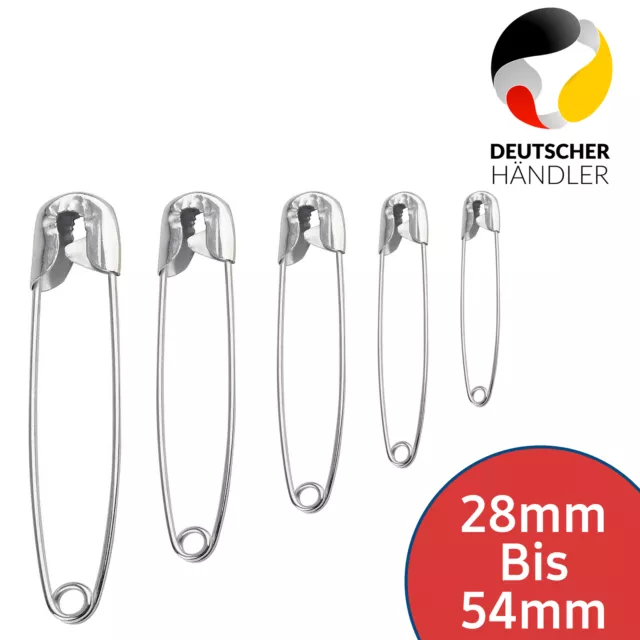 100 Stück Set Sicherheits Nadel Sicherheitsnadeln Groß Klein Basteln Mini Neu