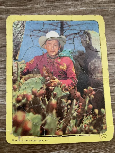 RARE VINTAGE 1952 Roy Rogers In Pink Western Shirt Cactus Puzzle ...