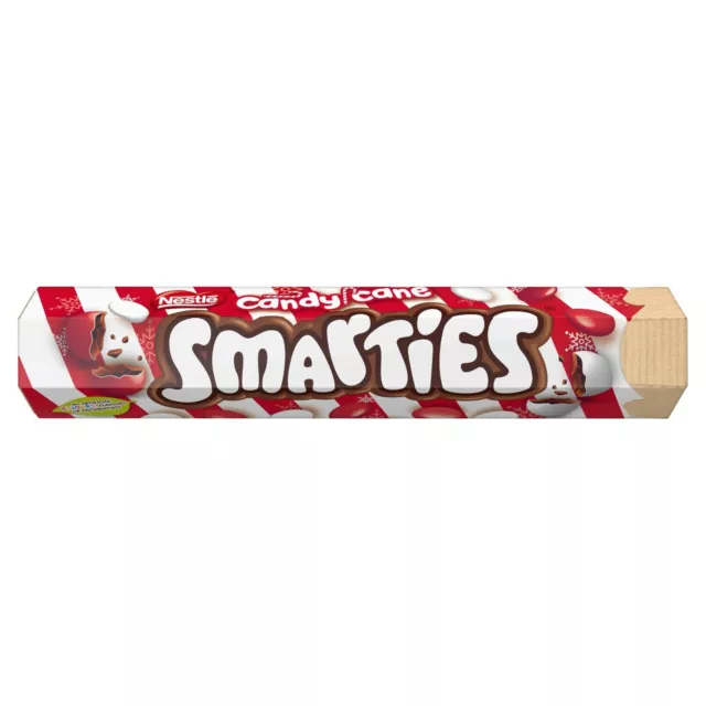 BRAND NEW - 6 X NESTLE Candy Cane Smarties 120g - Milk Chocolate Tubes FRESH 23